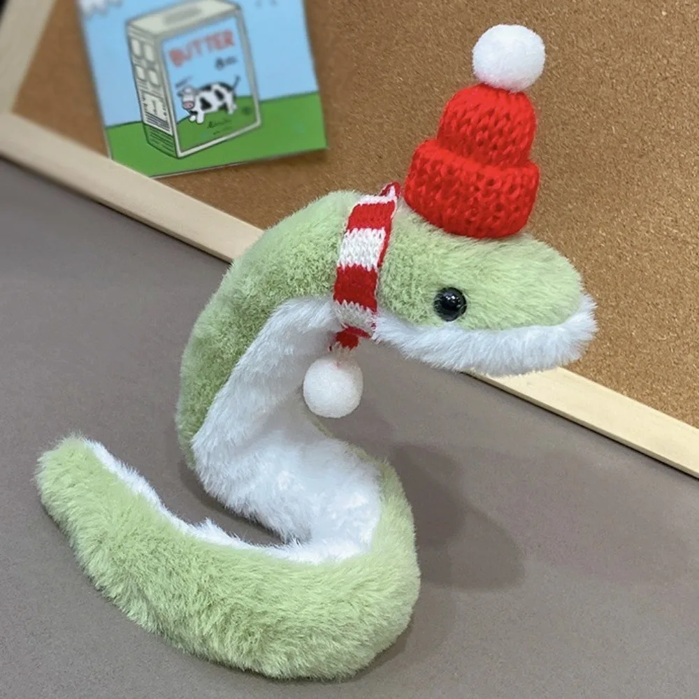Plush Year of The Snake Plush Toy Little Snake Wrap Around Arm Snake Stuffed Plush Doll Comfort Cartoon Green Snake Animal Doll - Image 7
