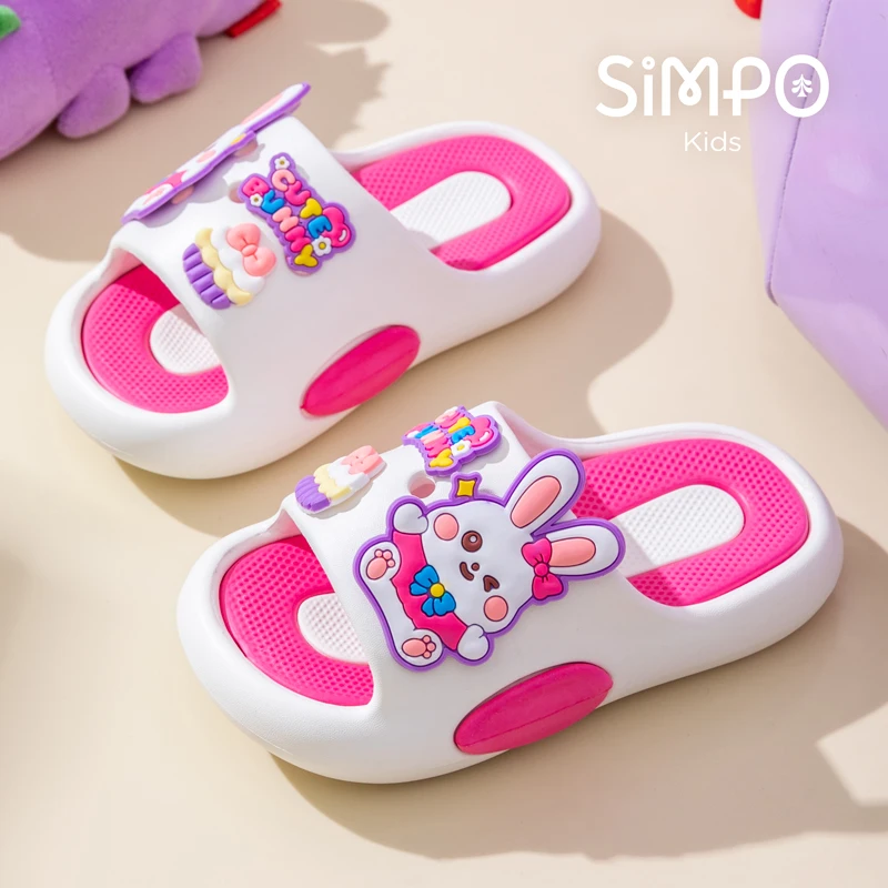 Cute Bunny Children's Home Slippers Girls' Summer Footwear Beach Sandals For Kids Thick Sole Soft Non-slip Home Bathroom Shoes - Image 8