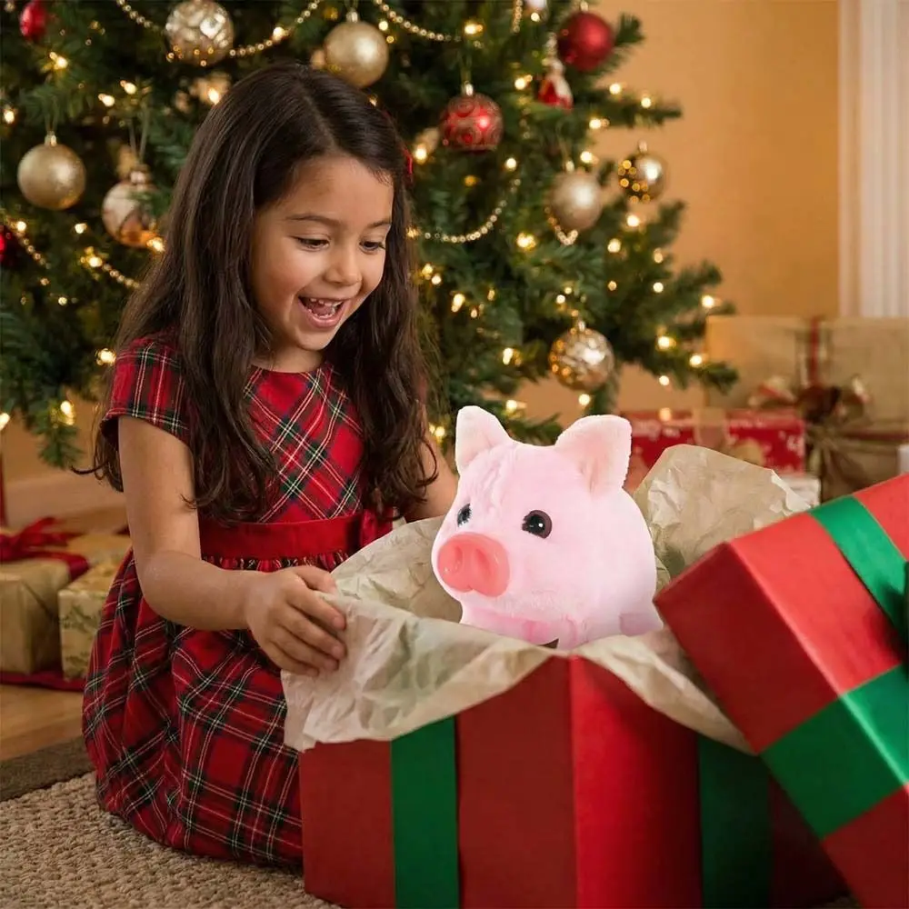 with Wagging Tail Electric Pig Plush Toy Can Walking Simulation Electric Walking Plush Pig Toy Funny Cute - Image 5
