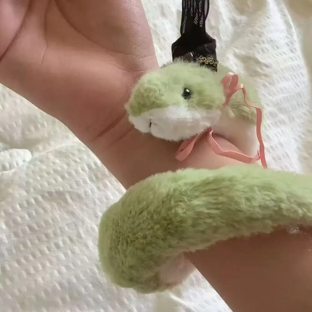 Plush Year of The Snake Plush Toy Little Snake Wrap Around Arm Snake Stuffed Plush Doll Comfort Cartoon Green Snake Animal Doll - Image 2