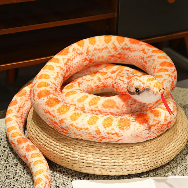 Hot Simulated Long Snakes Plush Toy Giant Lifelike Python Stuffed Snake Plushie Children Boys Funny Birthday Gift Home Decora - Image 8