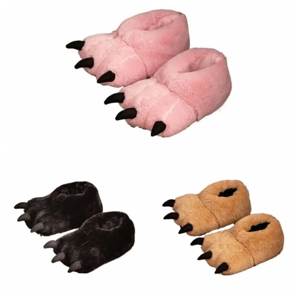 Cartoon Winter Tiger Claw Slippers – Large Furry Cosplay Home Shoes Cartoon Tiger Claw Slippers - Image 5