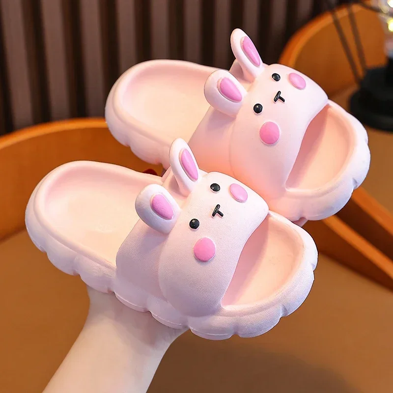 Children's Slippers Kids Summer Girls Cartoon Bunny Non-Slip Soft Soles For Children Indoor Home Boys Toddler Baby Sandals - Image 7