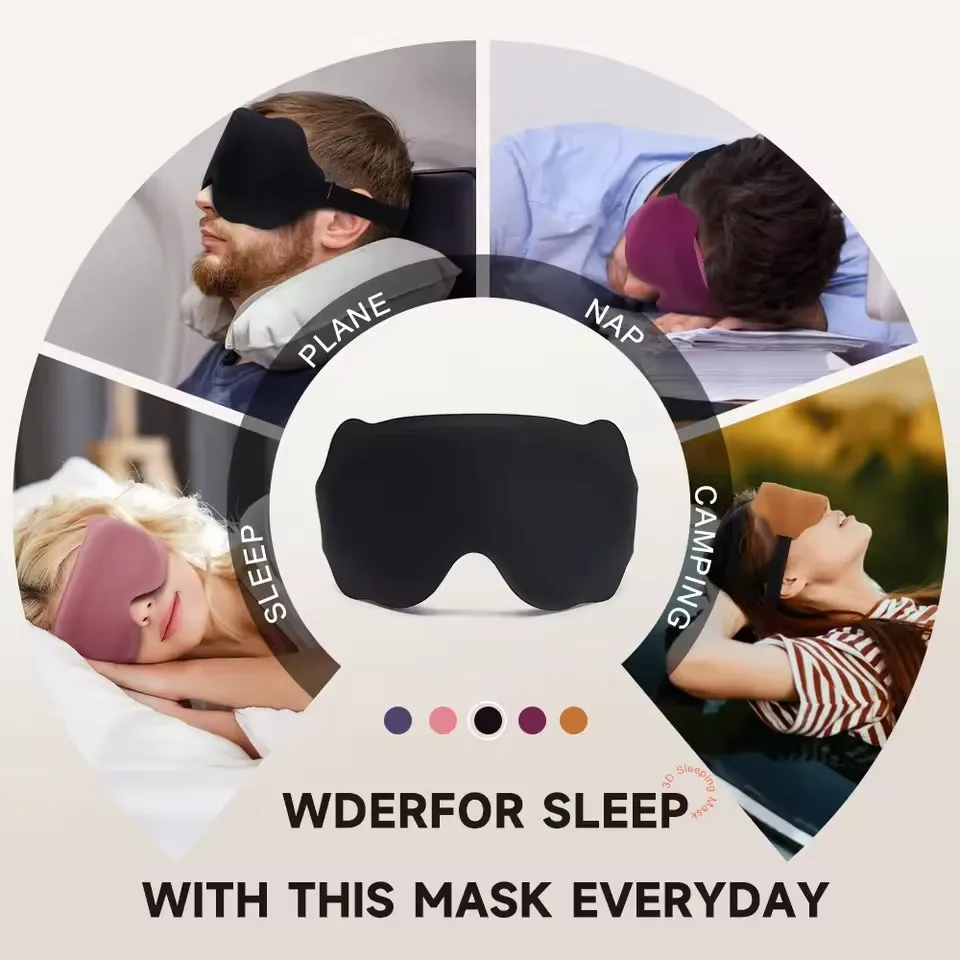 Sleep Eye Mask Weighted for Side Sleeper Men Women 3D Contoured Sleeping Mask No Eye Pressure 100% Blockout Soft Comfortable Eye - Image 5