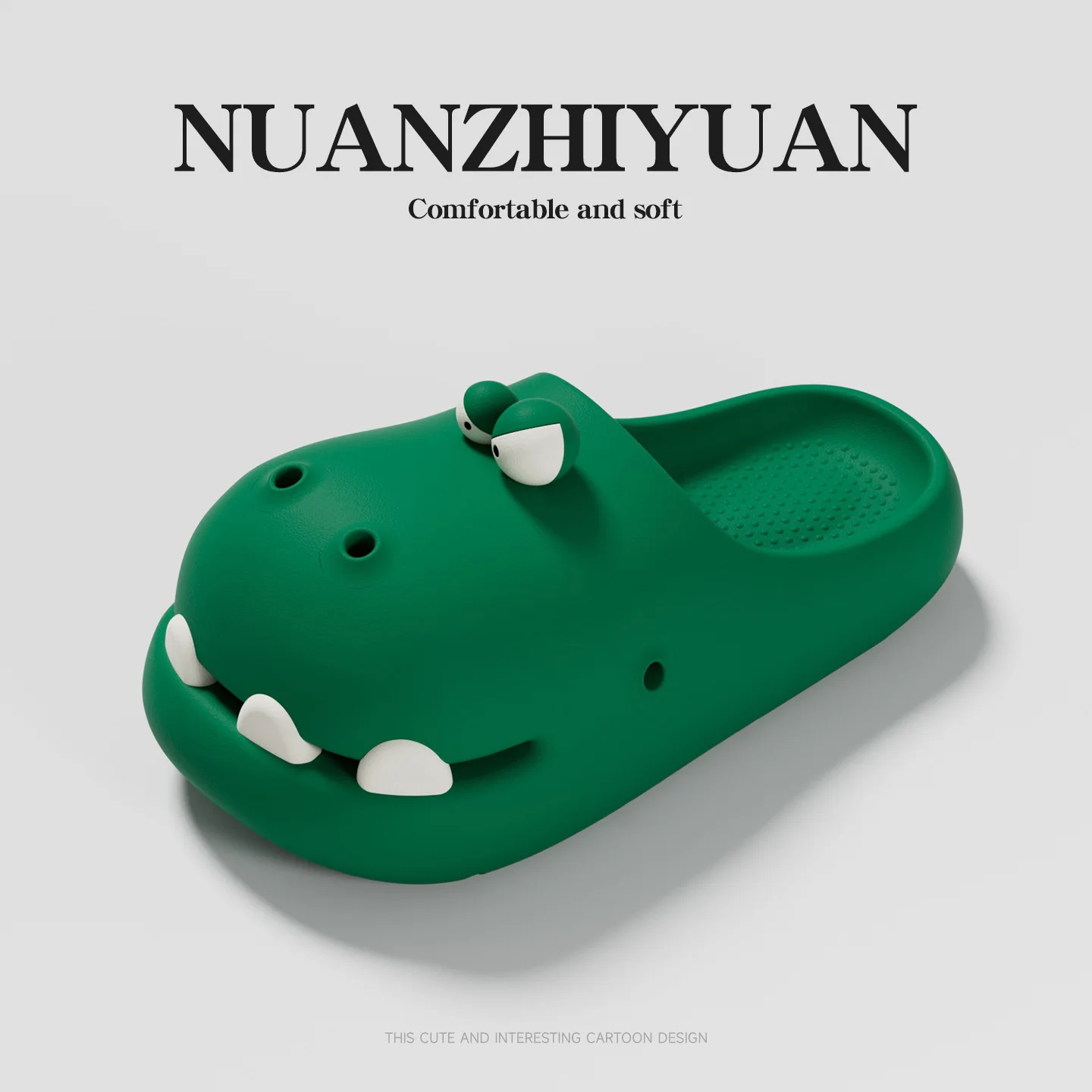 Cute Dinosaur Patterned Hole Shoes. – Lightweight Non-Slip Garden Clogs for Kids & Adults - Image 9