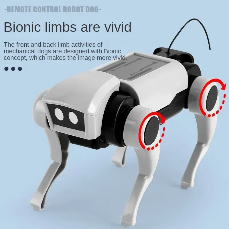 RC Robot Mechanical Dog Toy DIY Assembly Kit with Remote Control for Kids - Image 2