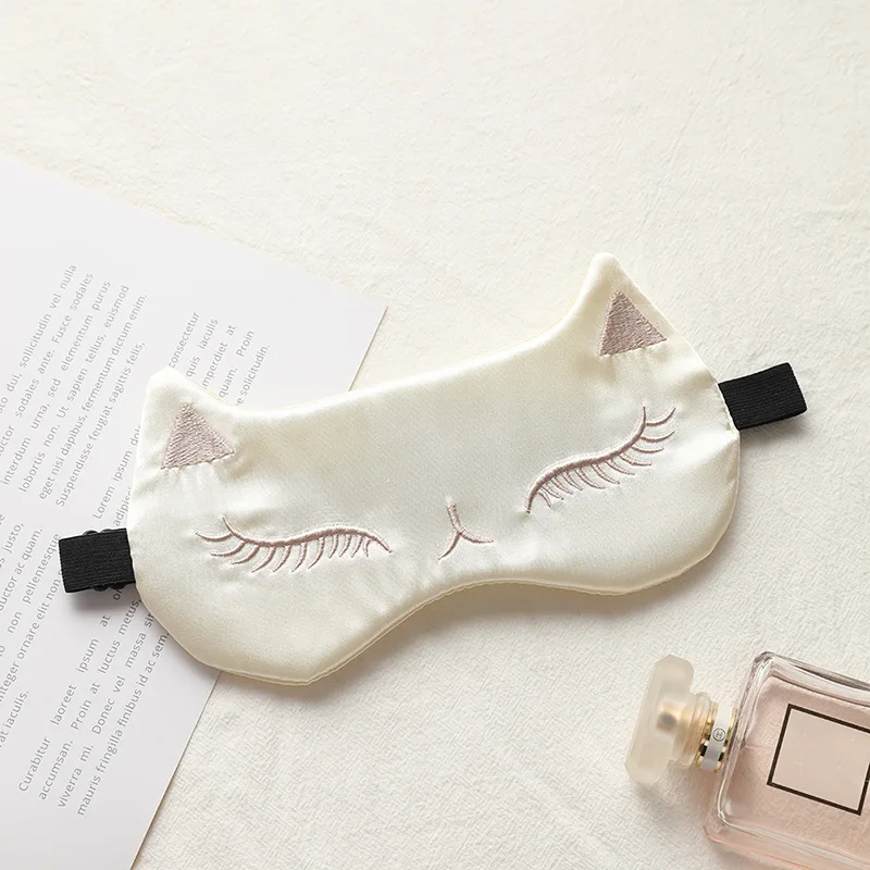 Eye Mask for Sleeping Masks for Night Cute Cat Silk Sleep Eye Cover Patch Travel Eyepatch Nap Shade Blindfold Women Eyeshade - Image 9
