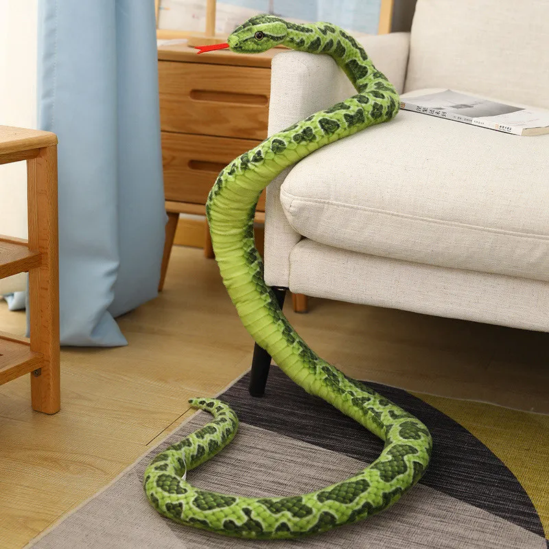 1pc 200cm Giant Snakes Plush Toy Simulation Long Golden Python Stuffed Snake Plushie Children Boys Gift Home Decoration - Image 4
