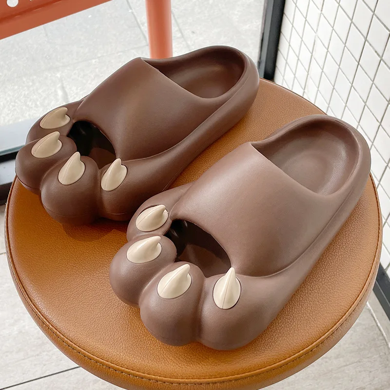 Cute Tiger Paw Slippers for Men & Women | Cartoon Claw Summer Slides - Image 2