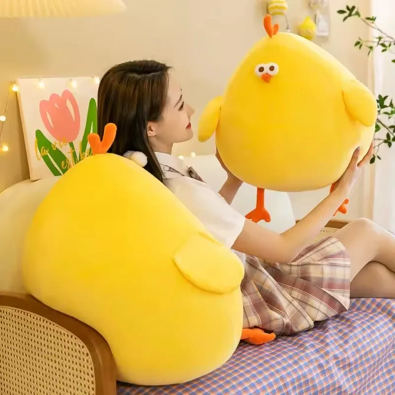 Funny Fat Chicken Plush Toy Pillow – Cute Soft Stuffed Chicken Plushie, Neck Cushion & Gift - Image 2