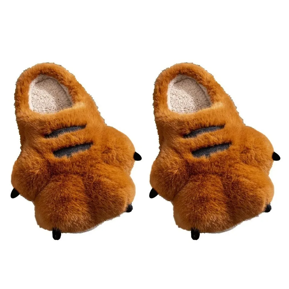 Cartoon Tiger Claw Plush Slippers | Warm Anti-Slip Bear Paw House Shoes - Image 7
