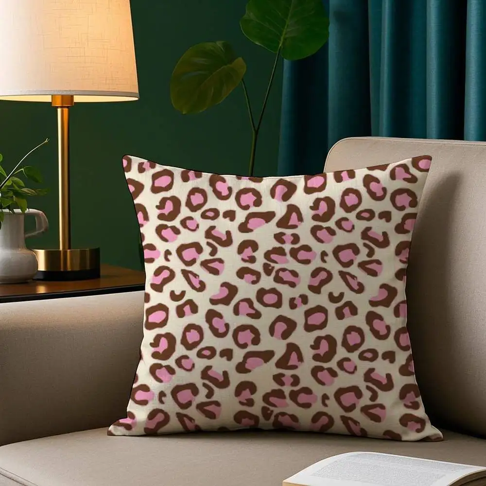Y2k Fashion Leopard Print Pillow Case Short Plush Print Cushion Cover Square Throw Pillow Covers Sofa Home Decor - Image 11