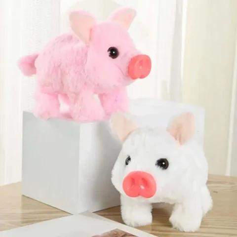 with Wagging Tail Electric Pig Plush Toy Can Walking Simulation Electric Walking Plush Pig Toy Funny Cute
