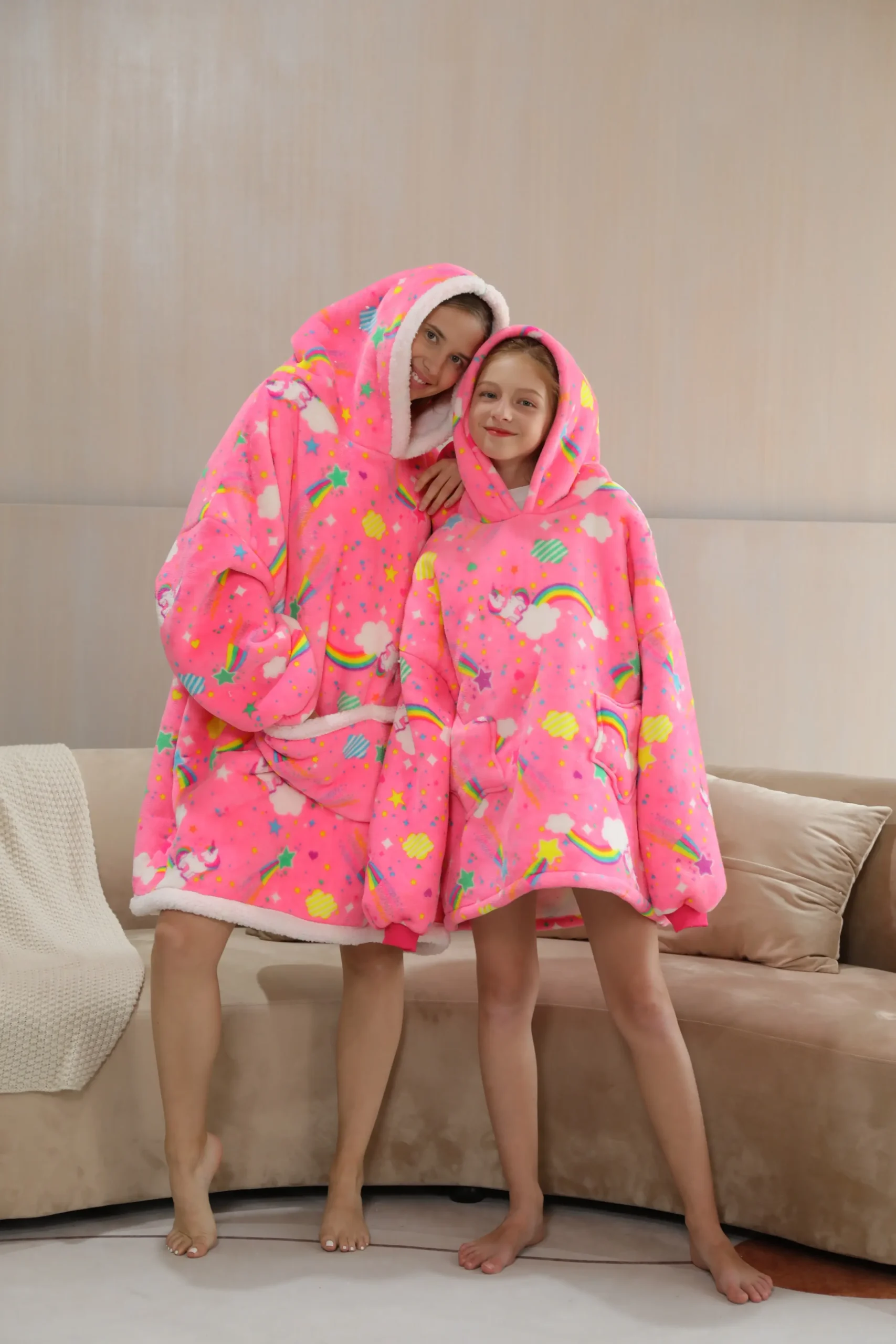 Oversized Wearable Hoodie Warm Flannel Sherpa Blanket Hoodie for Winter Men Women Pullover TV Sweatshirt - Image 16