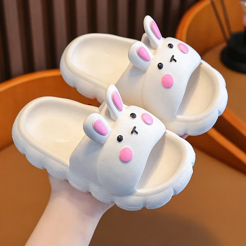 Children's Slippers Kids Summer Girls Cartoon Bunny Non-Slip Soft Soles For Children Indoor Home Boys Toddler Baby Sandals - Image 9