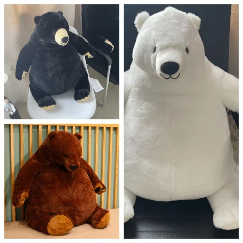 Big Teddy Bear DJUNGELSKOG Plush Toys Soft Stuffed Animal Plush Bear Toy Cushion Doll Birthday Gift for Girl Soft Pillow