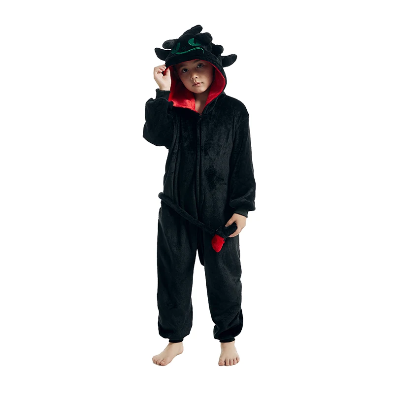 Kids Children Pajamas Toothless how to train your dragon Onesies Girls Boys Animal Cartoon Cosplay Costumes For Halloween - Image 3