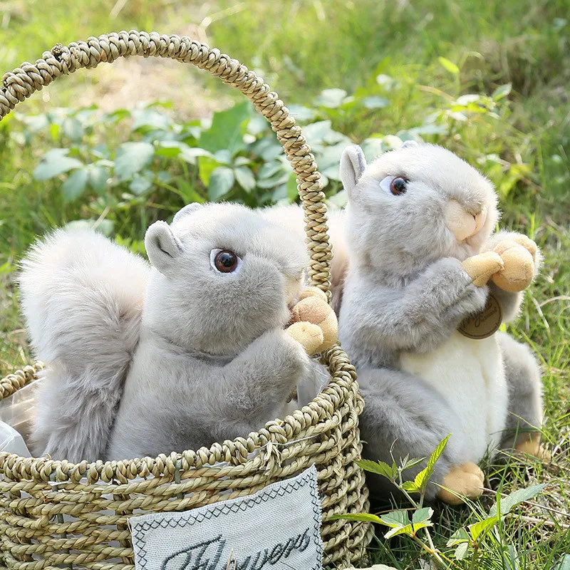 Lovely Plush Squirrel Model Decoration Soft Stuffed Cartoon Animals Dolls Home Decoration For Birthday Gift Squirrel Plushie - Image 2