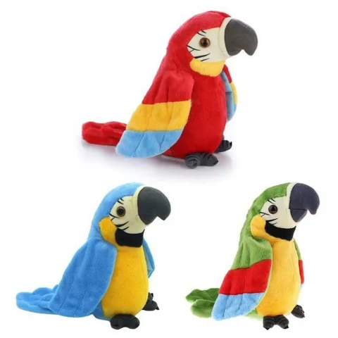 Interactive Talking Parrot Plush Toy – Voice Repeating, Mimicking & Moving Stuffed Bird Gift for Kids