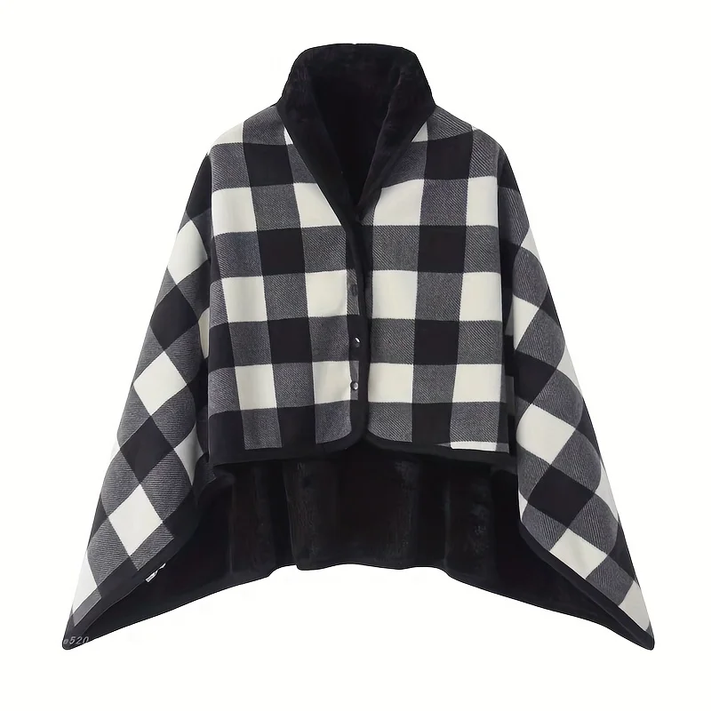 1pc Wearable Blankets Shawl Blanket Flannel Lazy Casual Office Blanket - Image 11