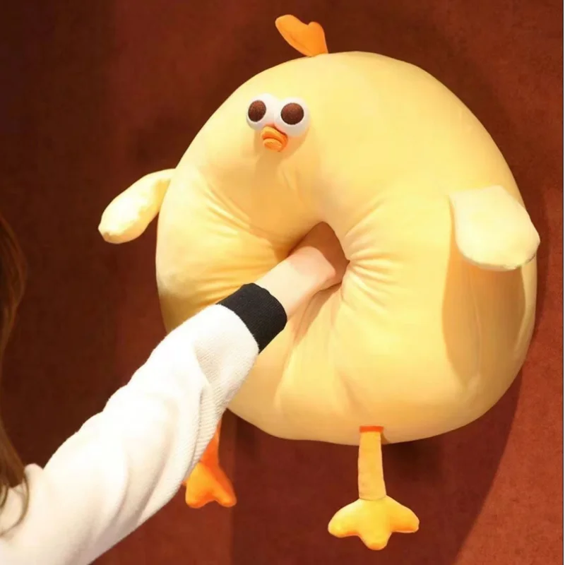 Funny Fat Chicken Plush Toy Pillow – Cute Soft Stuffed Chicken Plushie, Neck Cushion & Gift - Image 5