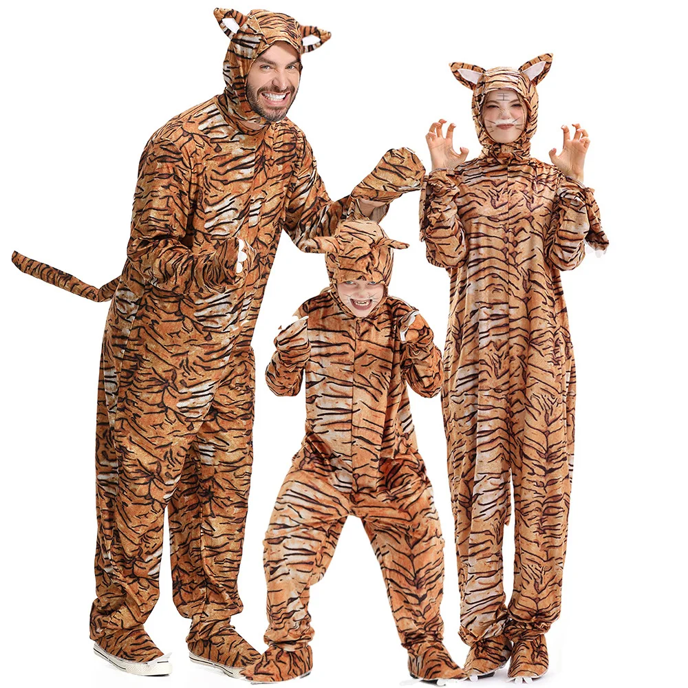 Adorable Little Tiger Costume Animal Outfit Halloween Clothes Cute Tiger Design Stage Performance Traditional Chinese Costume - Image 5