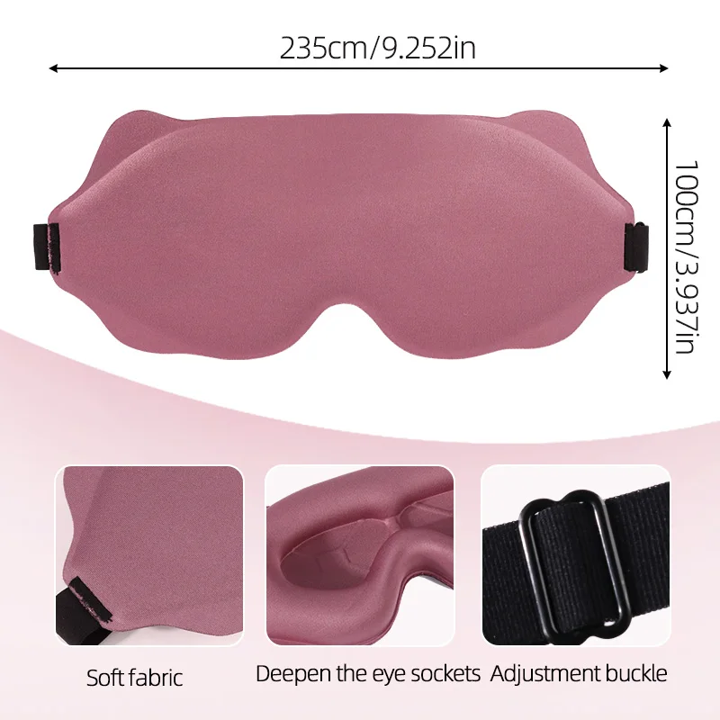 Sleep Eye Mask Weighted for Side Sleeper Men Women 3D Contoured Sleeping Mask No Eye Pressure 100% Blockout Soft Comfortable Eye - Image 6