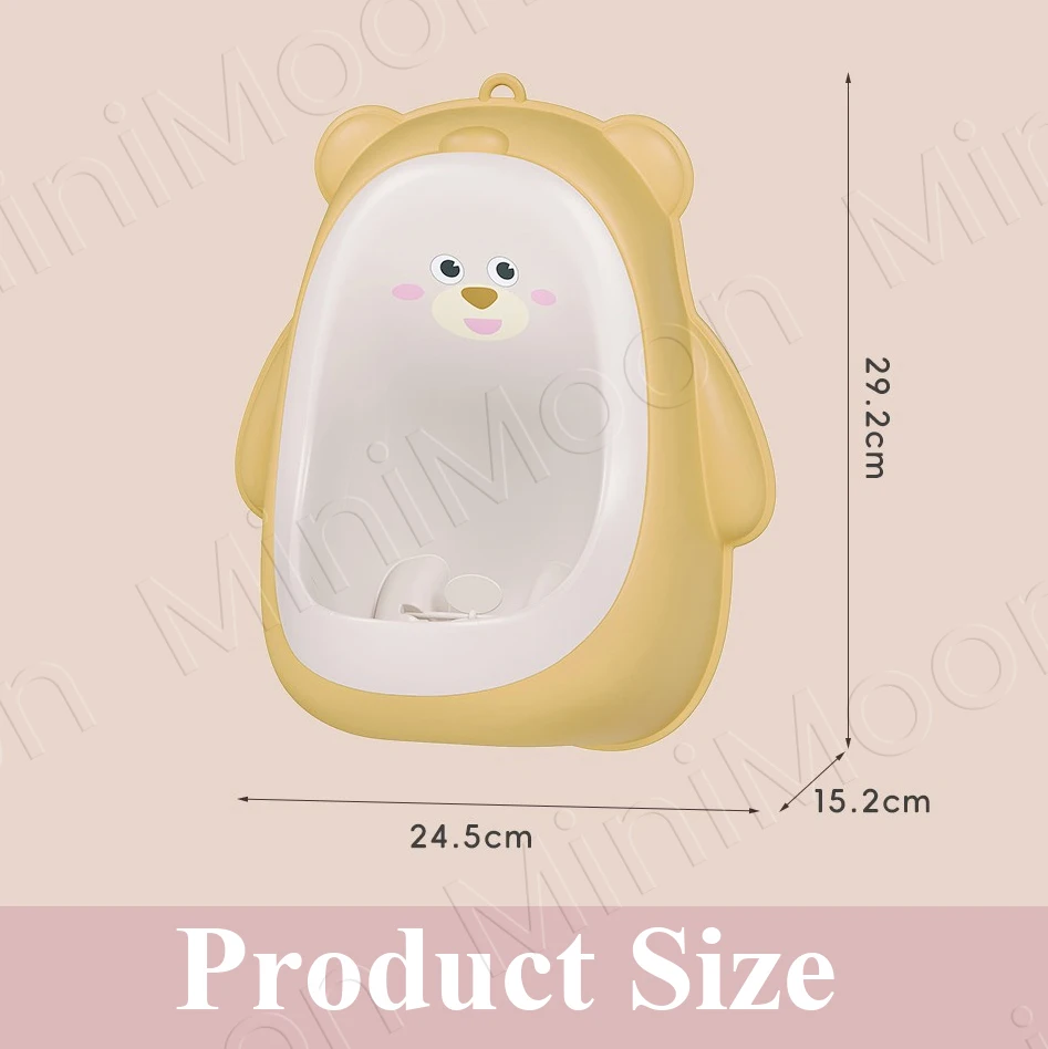 Standing Potty Trainer for Boys, Portable Bear Urinal with Fun Aiming Target - Image 2