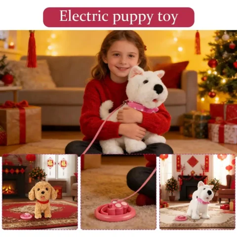 Interactive Electric Barking Dog Toy - Realistic Singing Dancing Licking Puppy Doll Interactive Pet Toy For Kids Toddlers