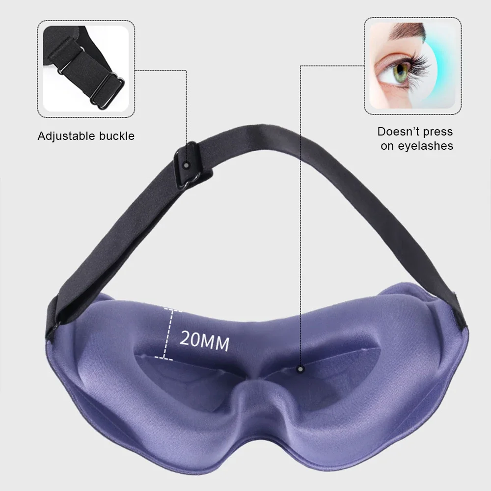3D Sleeping Mask Block Out Light Soft Padded Sleep Mask For Eyes Slaapmasker Eye Shade Blindfold Sleeping Aid Face Mask Eyepatch - Image 3