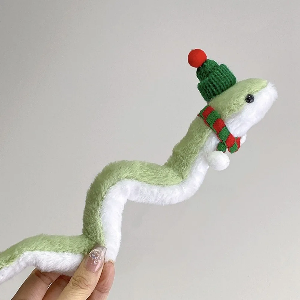 Plush Year of The Snake Plush Toy Little Snake Wrap Around Arm Snake Stuffed Plush Doll Comfort Cartoon Green Snake Animal Doll - Image 8
