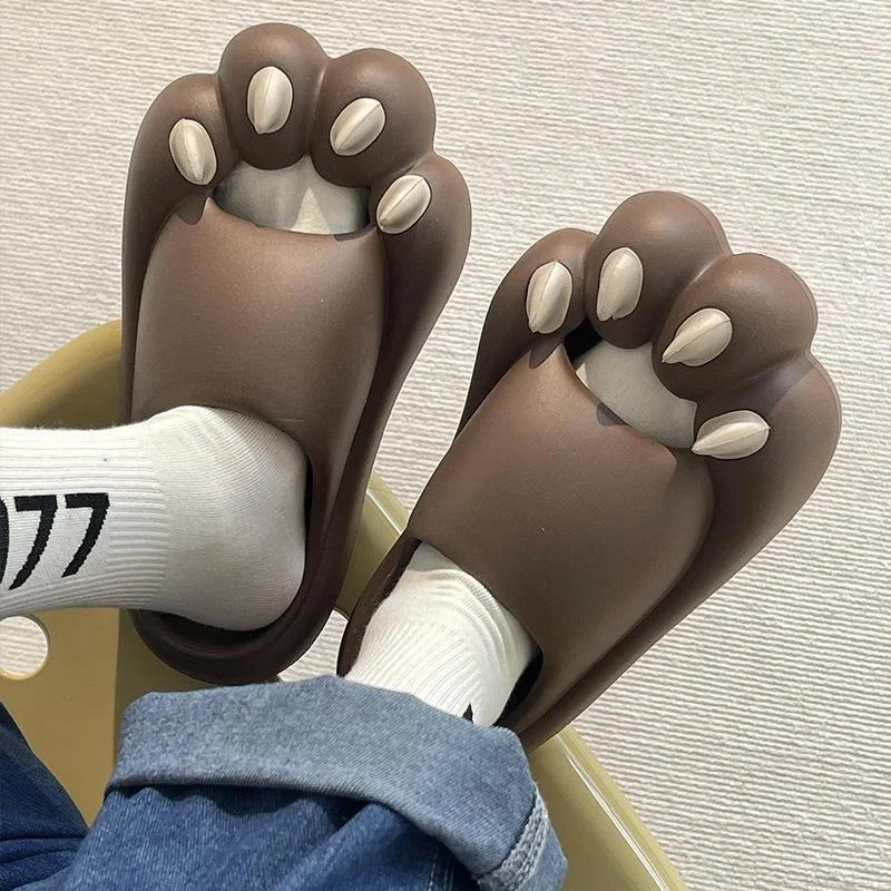 Cute Tiger Paw Slippers for Men & Women | Cartoon Claw Summer Slides