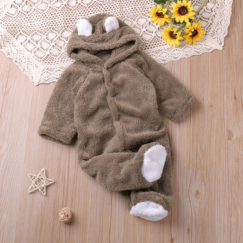 Humor Bear Autumn Cartoon Style Winter Long Sleeve Baby Boys Girls Rompers Toddler Kids Playsuit Jumpsuits Baby Clothes - Image 2