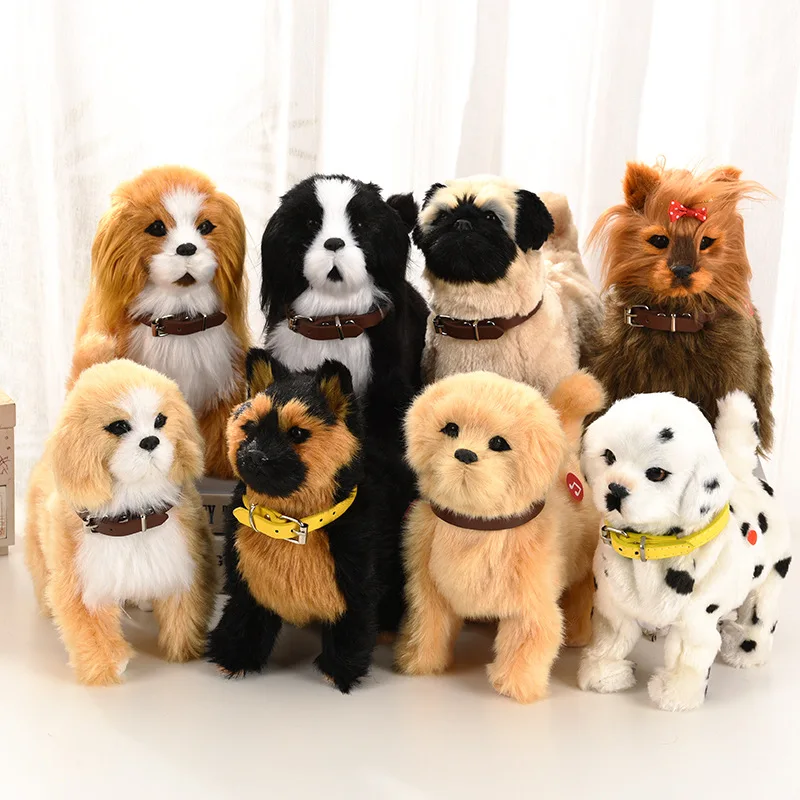 New Simulation Robot Dog Electronic Pet Sound Control Walking Nodding Music Touch Control Robot Animal Pet Children Toy Gifts