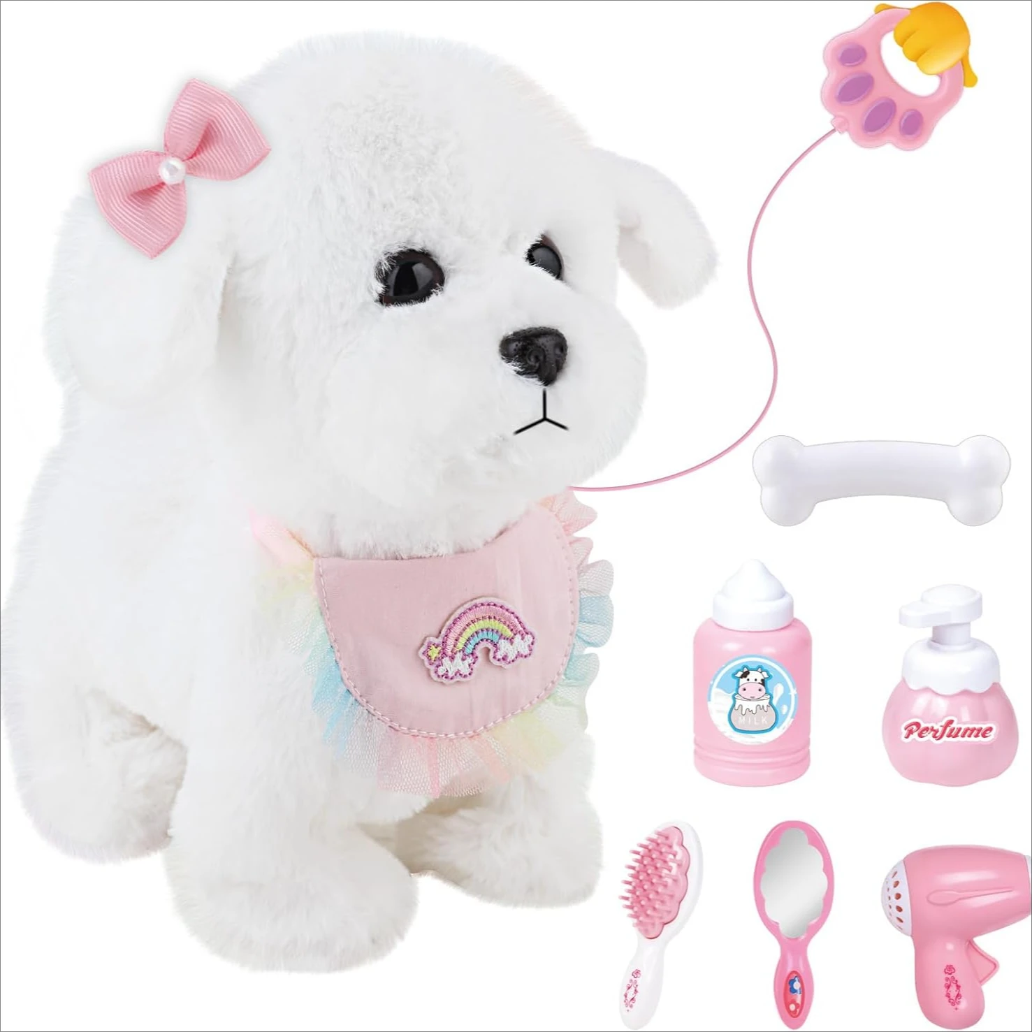 Interactive Stuffed Puppy Toys That Walk&Bark, Walking Dog Toy for Kids with Leash, Remote Control, Girls&Boys Aged 3+ GIFT - Image 7