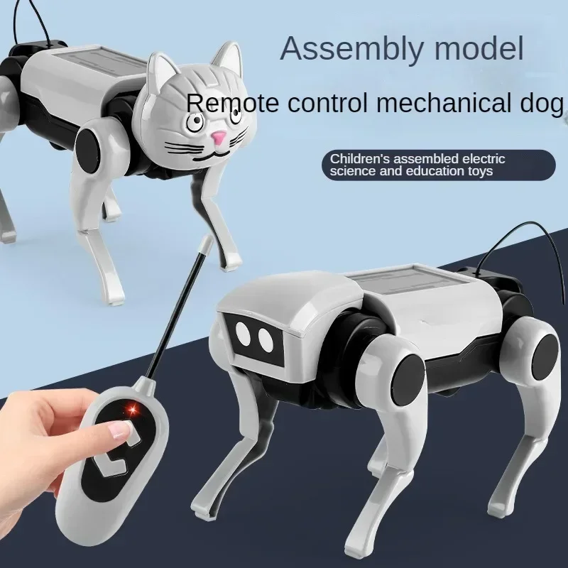 RC Robot Mechanical Dog Toy DIY Assembly Kit with Remote Control for Kids - Image 4