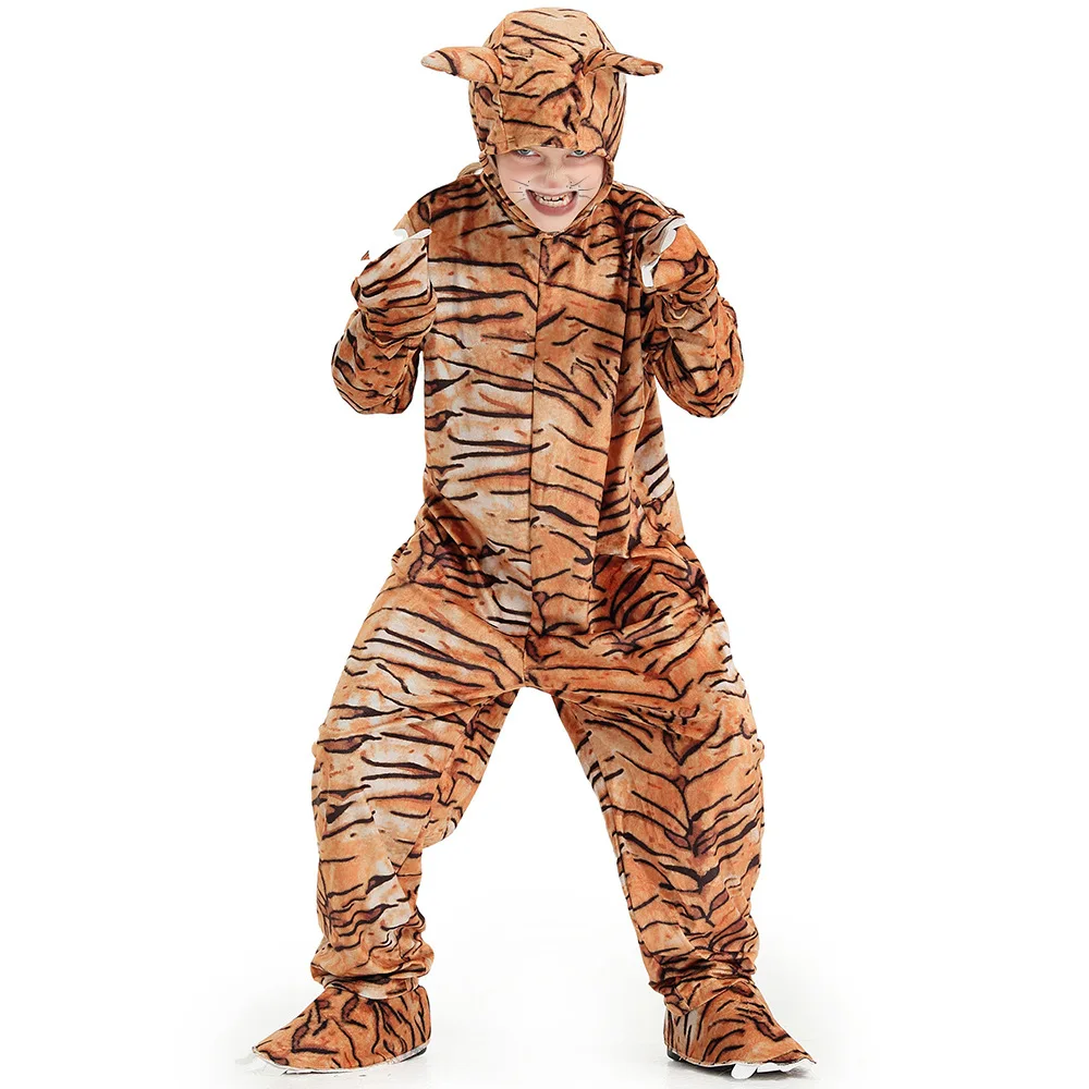 Adorable Little Tiger Costume Animal Outfit Halloween Clothes Cute Tiger Design Stage Performance Traditional Chinese Costume - Image 2