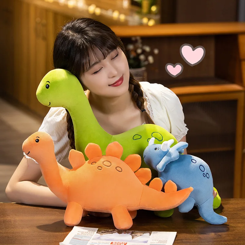 Cartoon Colorful Dinosaur Plush Toy Cute Stuffed Animals Triceratops Plushies Kawaii Soft Kids Toys for Boys Girls Home Decor - Image 5