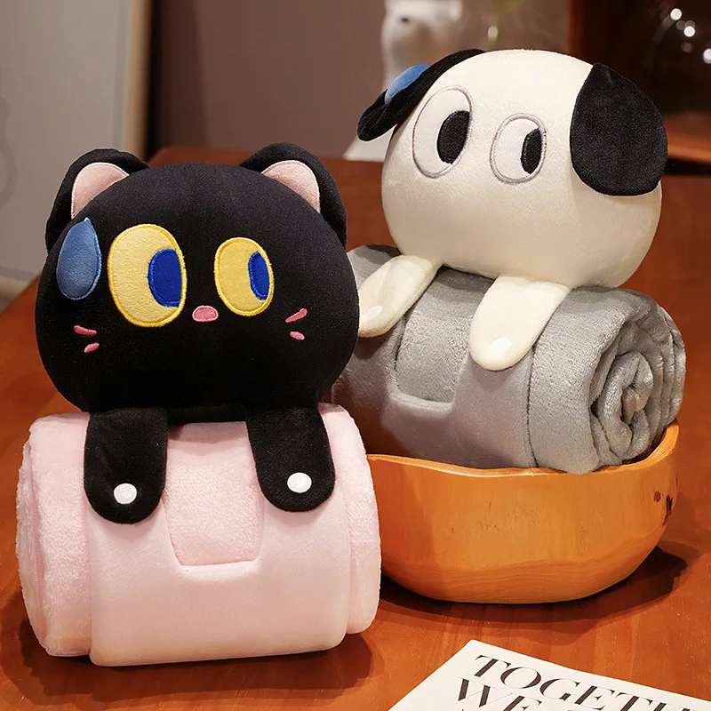 Big Eyes Blanket for Office, Sofa Sleeping Nap Blankets, Back Pillow, School Students, Convenient Storage, Lunch Break, Legs - Image 3