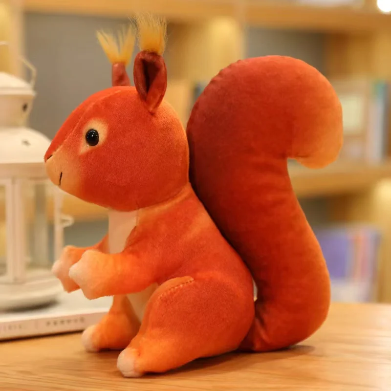 25cm Imitation Cute Squirrel Plush Toys Soft Stuffed Cartoon Animals Dolls Home Decoration For Birthday Gift - Image 5