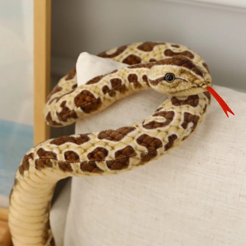 1pc 200cm Giant Snakes Plush Toy Simulation Long Golden Python Stuffed Snake Plushie Children Boys Gift Home Decoration - Image 5
