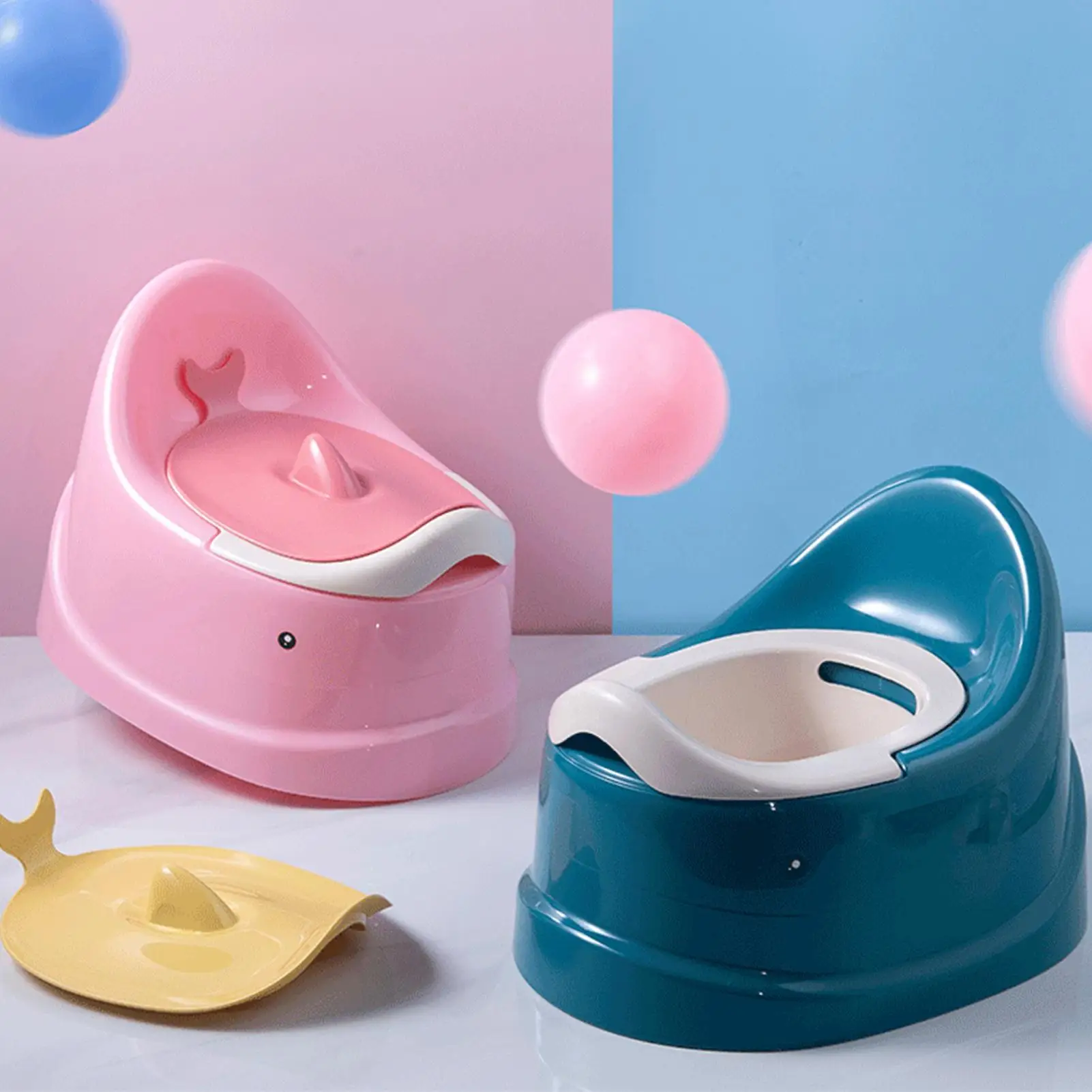1pc Portable Toddler Potty Baby Toilet Trainer Training Toilet For Travel Stable And Safe Oval Bottom Design Non Slip Potty - Image 4