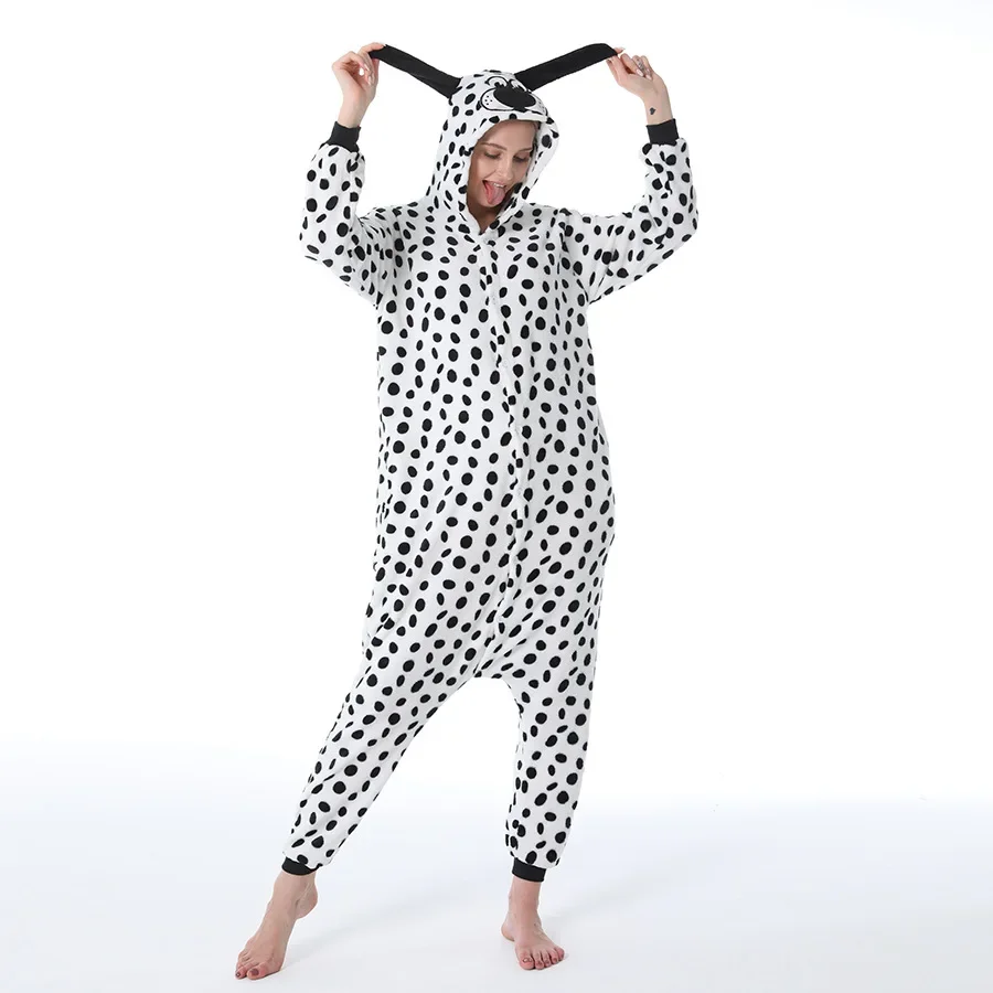 Cartoon One-piece Pajamas Men's and Women's Flannel Animal One-piece Pajamas Cosplay Clothing Clothing Home Clothing - Image 5