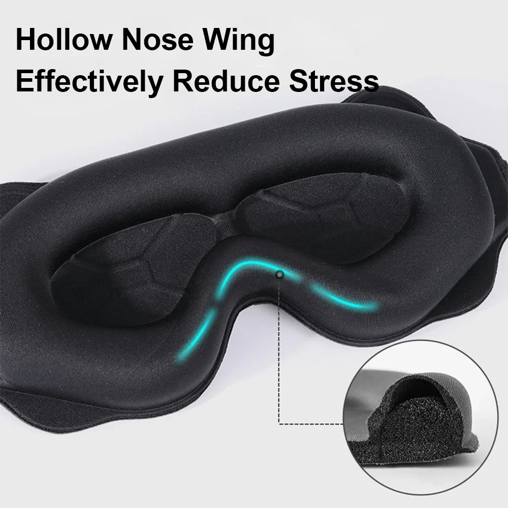 3D Sleeping Mask Block Out Light Soft Padded Sleep Mask For Eyes Slaapmasker Eye Shade Blindfold Sleeping Aid Face Mask Eyepatch - Image 2