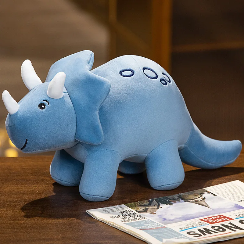 Cartoon Colorful Dinosaur Plush Toy Cute Stuffed Animals Triceratops Plushies Kawaii Soft Kids Toys for Boys Girls Home Decor - Image 3